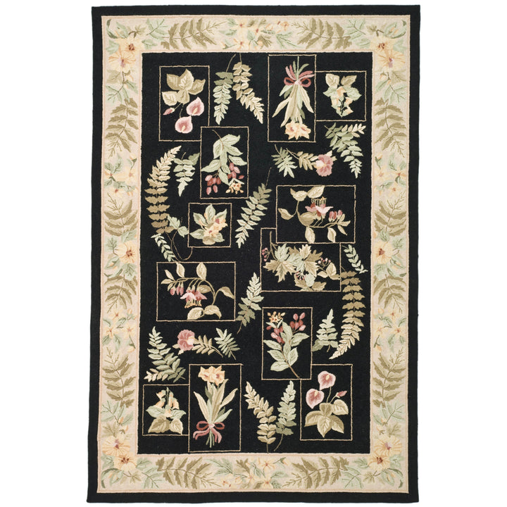 SAFAVIEH Chelsea Collection HK07B Hand-hooked Black Rug Image 1