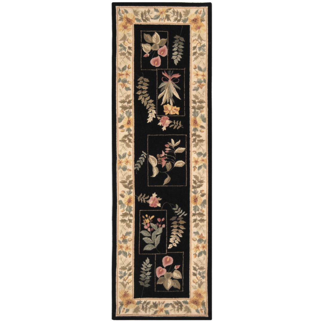 SAFAVIEH Chelsea Collection HK07B Hand-hooked Black Rug Image 3