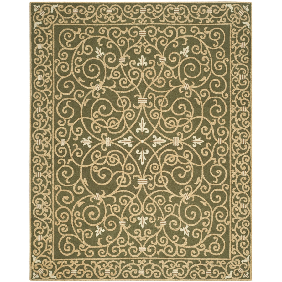 SAFAVIEH Chelsea HK11B Hand-hooked Light Green Rug Image 1