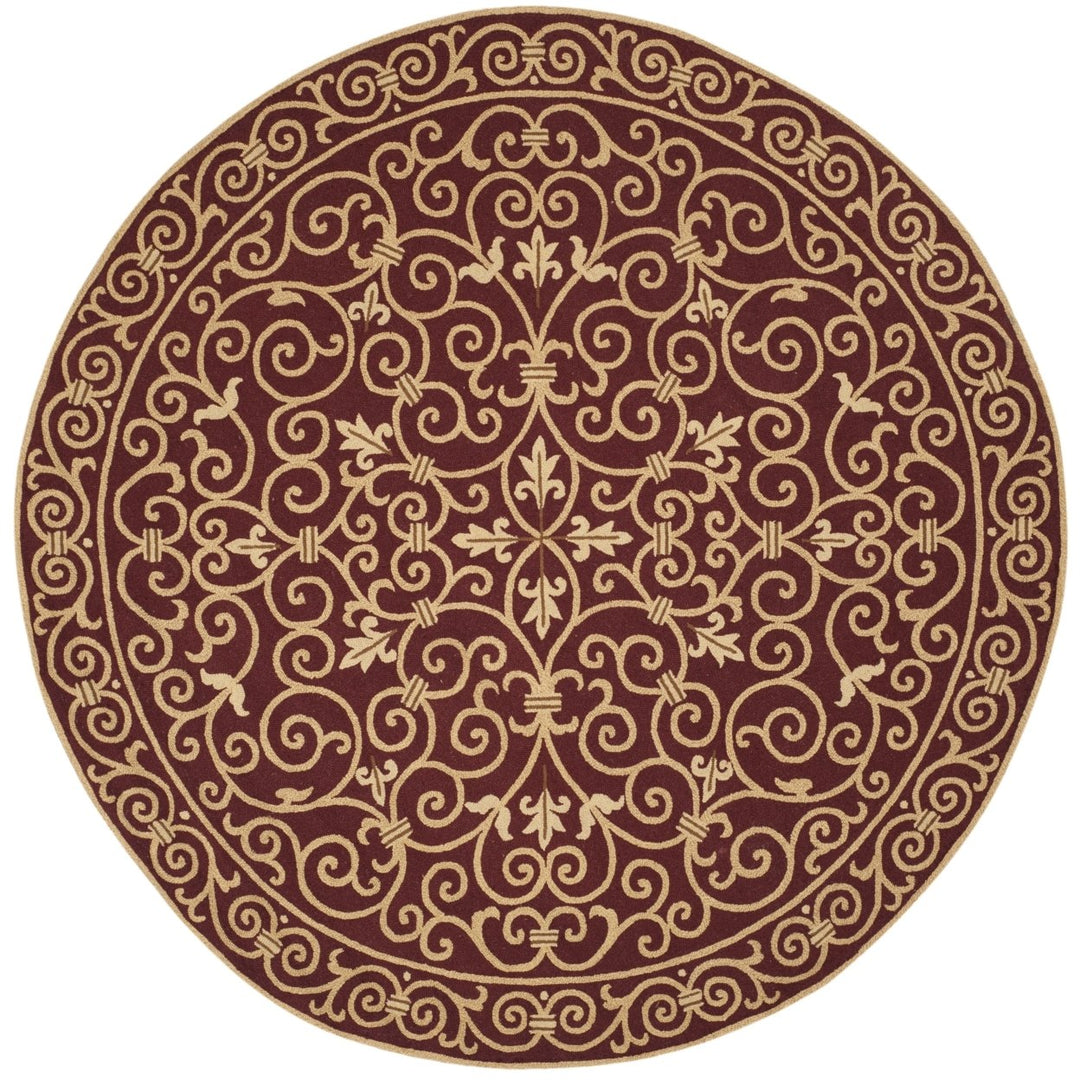 SAFAVIEH Chelsea HK11C Hand-hooked Burgundy Rug Image 1