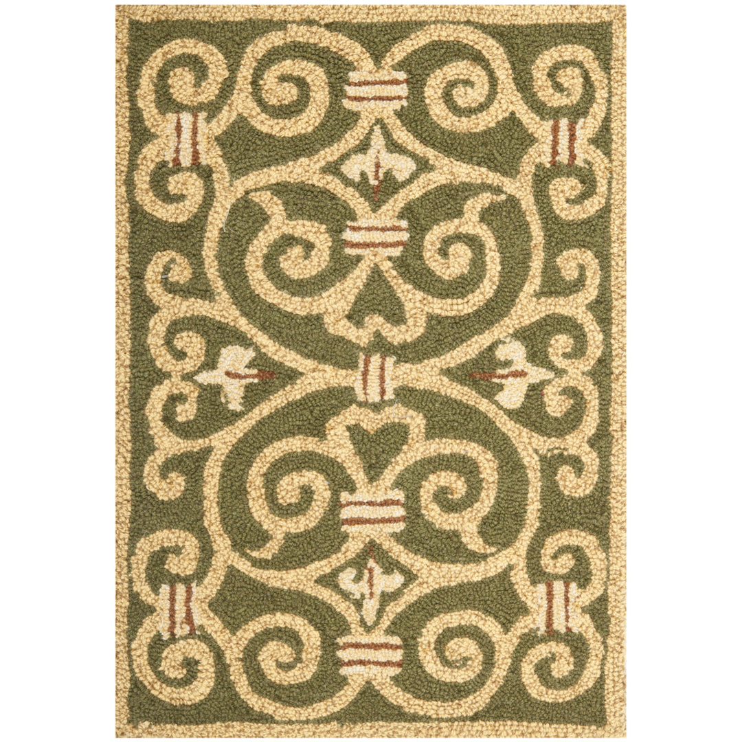 SAFAVIEH Chelsea HK11B Hand-hooked Light Green Rug Image 7