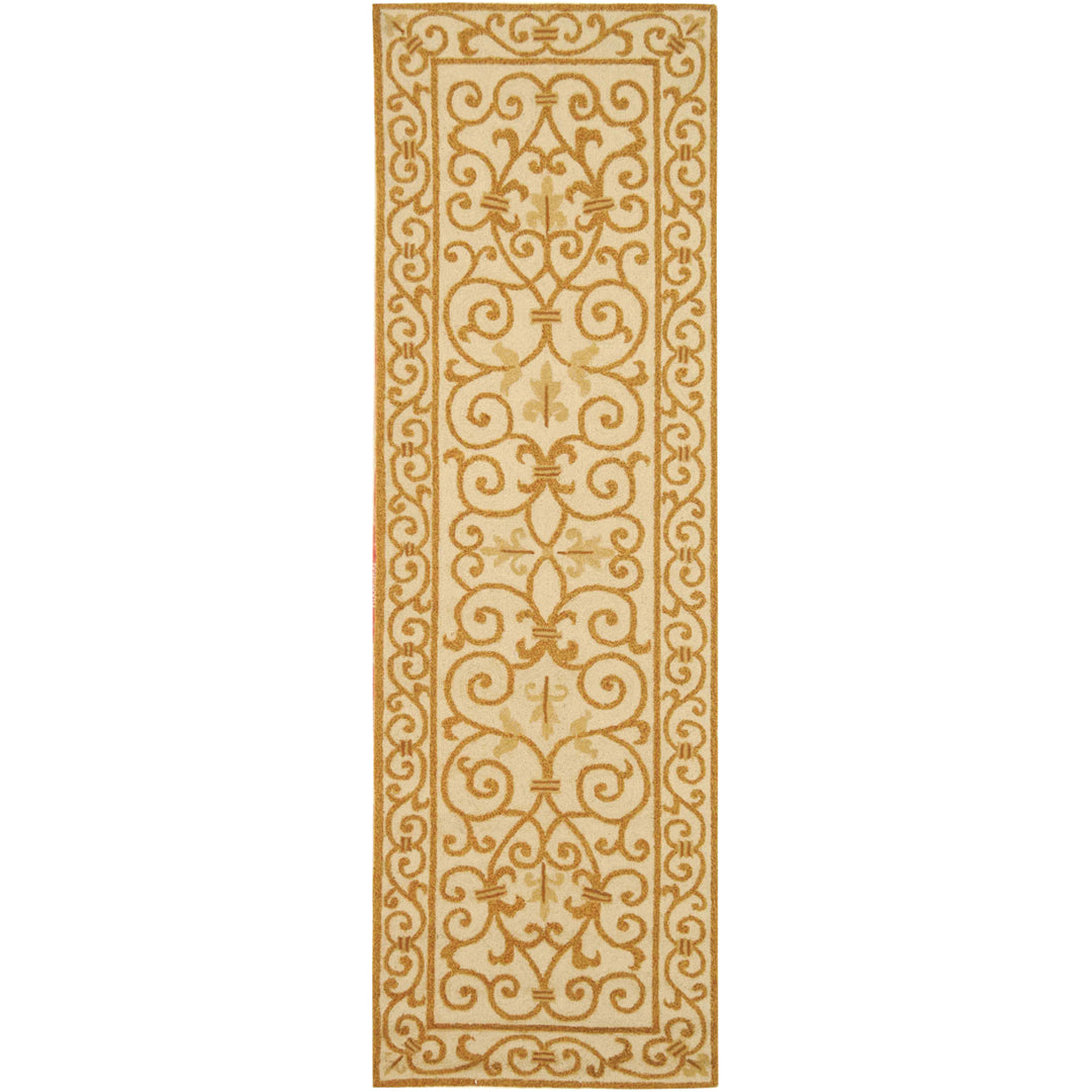 SAFAVIEH Chelsea HK11P Hand-hooked Ivory / Gold Rug Image 5