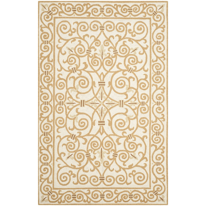 SAFAVIEH Chelsea HK11P Hand-hooked Ivory / Gold Rug Image 7