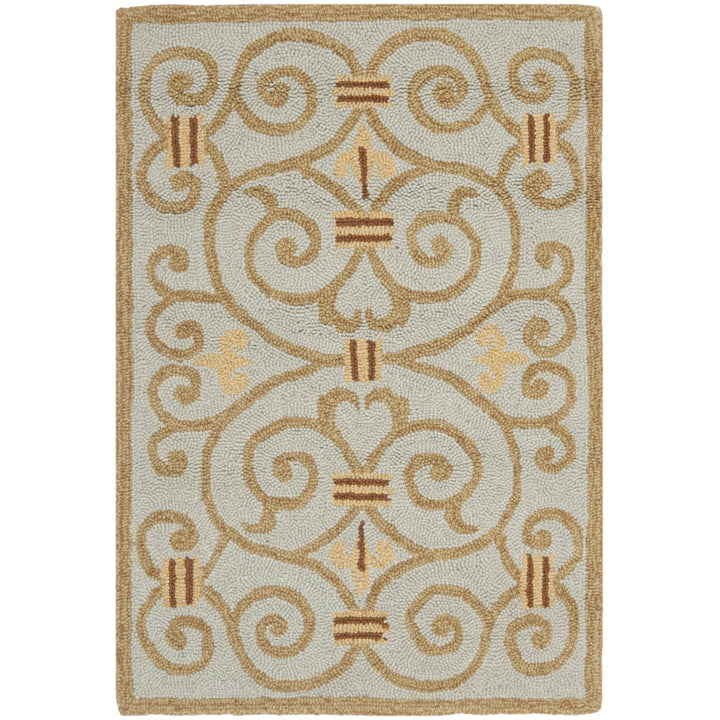 SAFAVIEH Chelsea HK11L Hand-hooked Light Blue Rug Image 2