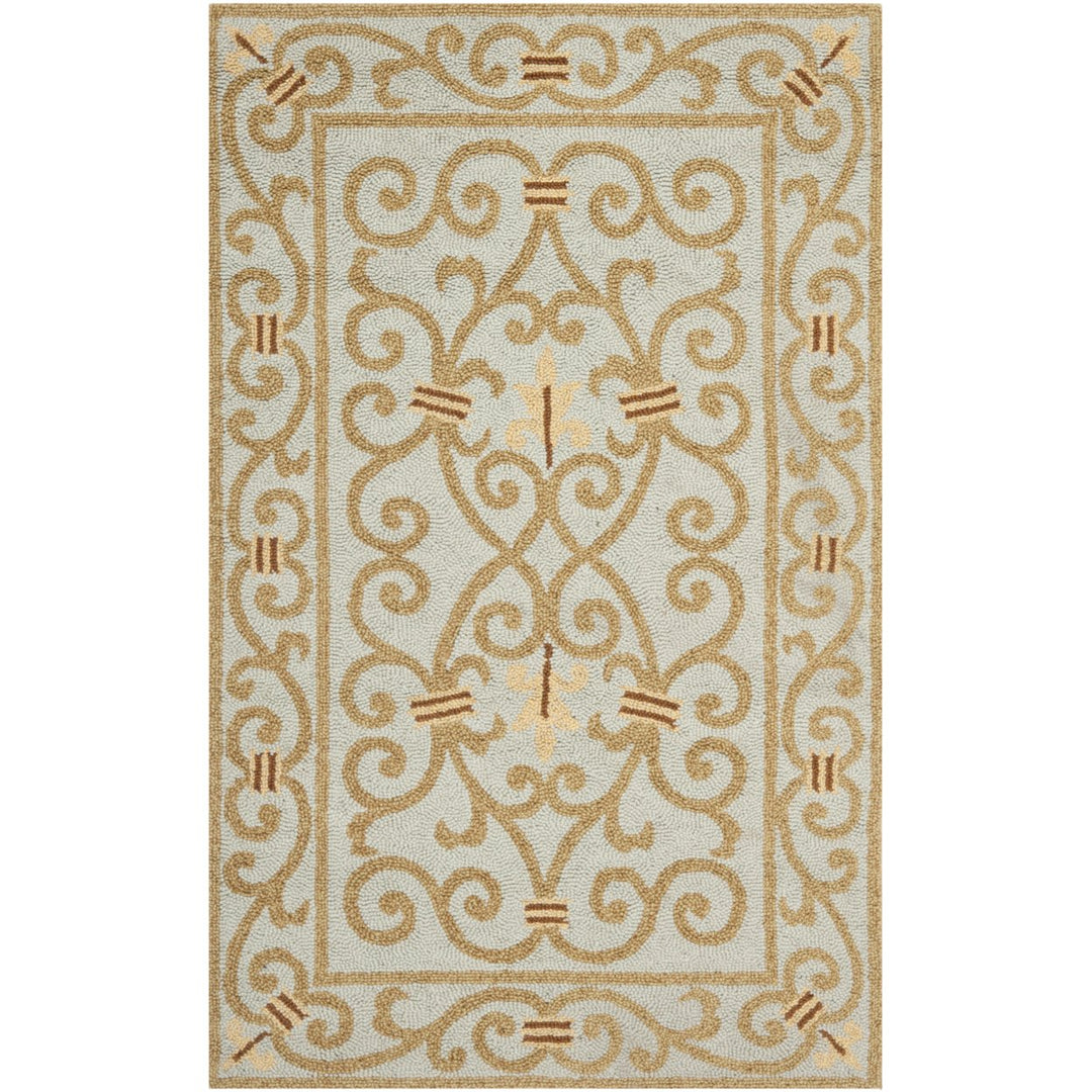 SAFAVIEH Chelsea HK11L Hand-hooked Light Blue Rug Image 4