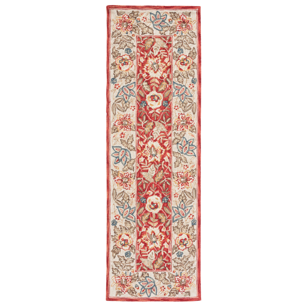 SAFAVIEH Chelsea HK140C Hand-hooked Red / Ivory Rug Image 3