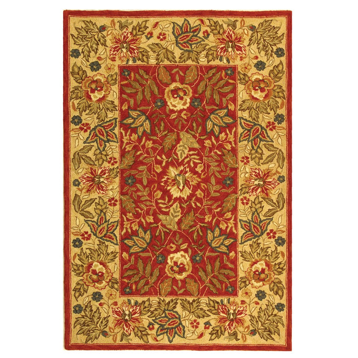 SAFAVIEH Chelsea HK140C Hand-hooked Red / Ivory Rug Image 1