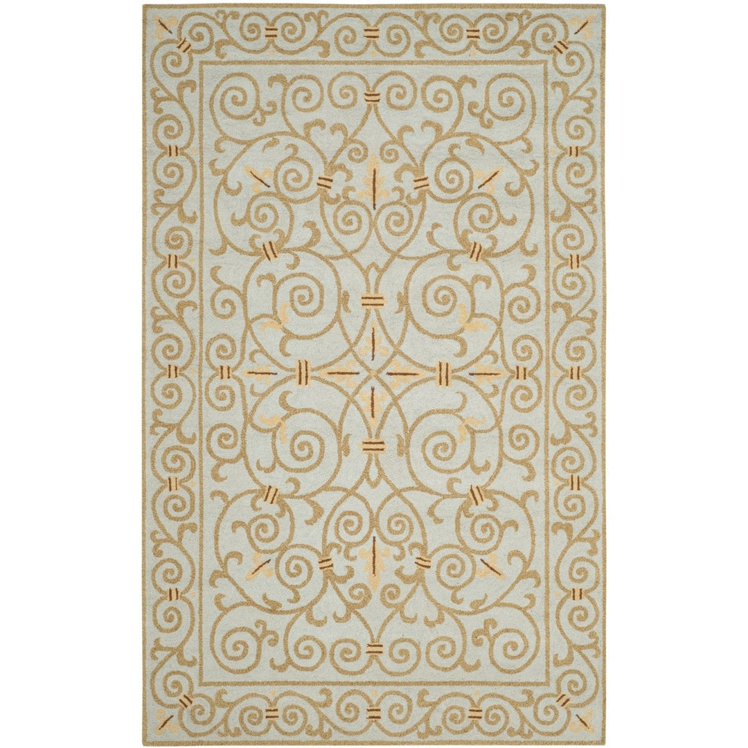 SAFAVIEH Chelsea HK11L Hand-hooked Light Blue Rug Image 1