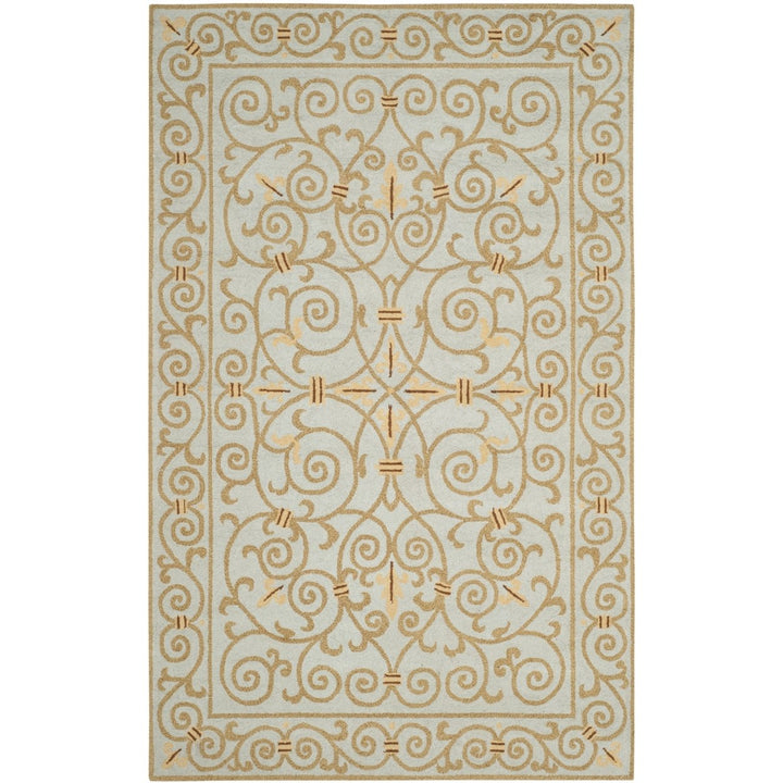 SAFAVIEH Chelsea HK11L Hand-hooked Light Blue Rug Image 1