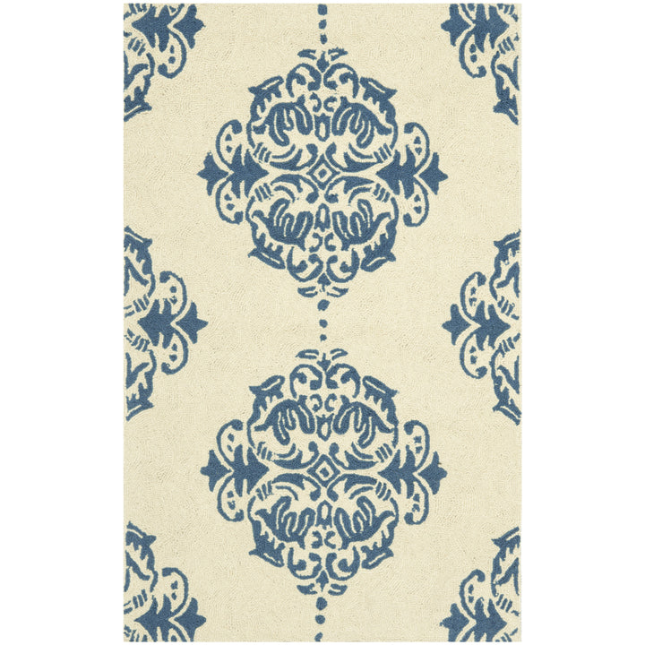 SAFAVIEH Chelsea HK145A Hand-hooked Ivory / Blue Rug Image 2