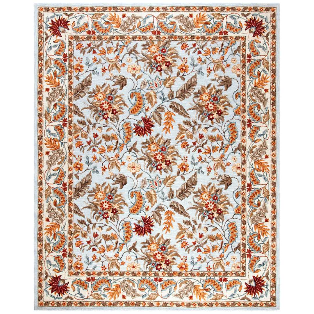 SAFAVIEH Chelsea HK141D Hand-hooked Light Blue Rug Image 9