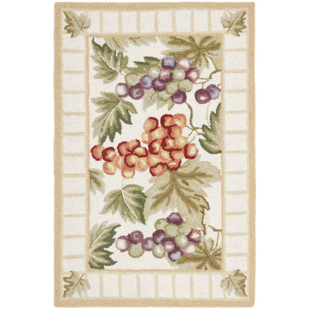 SAFAVIEH Chelsea Collection HK162A Hand-hooked Ivory Rug Image 2