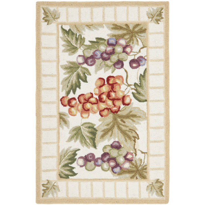 SAFAVIEH Chelsea Collection HK162A Hand-hooked Ivory Rug Image 1