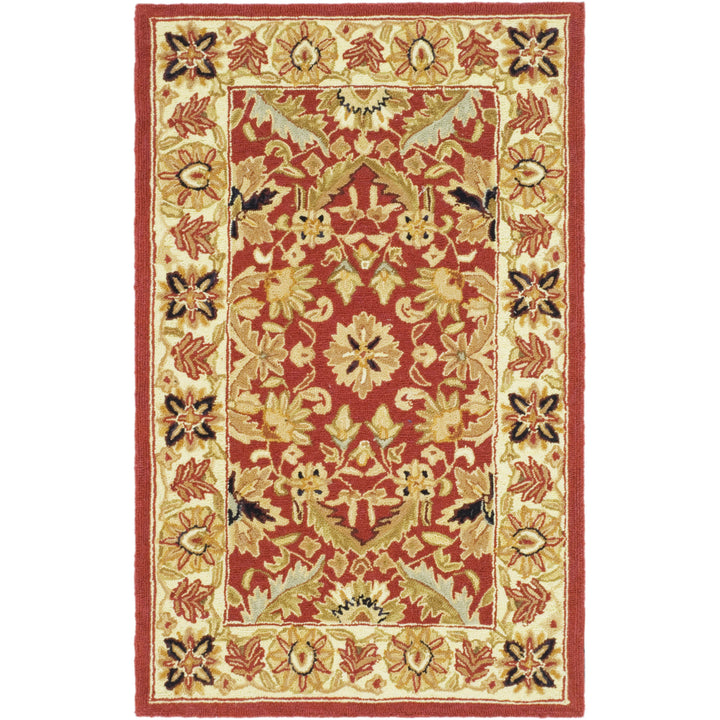 SAFAVIEH Chelsea HK157A Hand-hooked Red / Ivory Rug Image 4