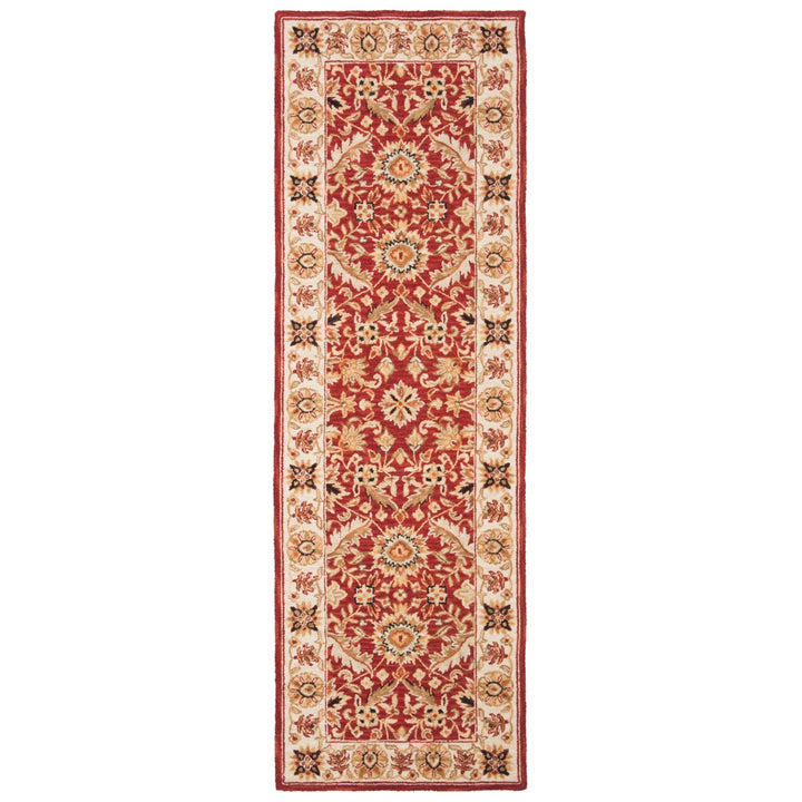 SAFAVIEH Chelsea HK157A Hand-hooked Red / Ivory Rug Image 5