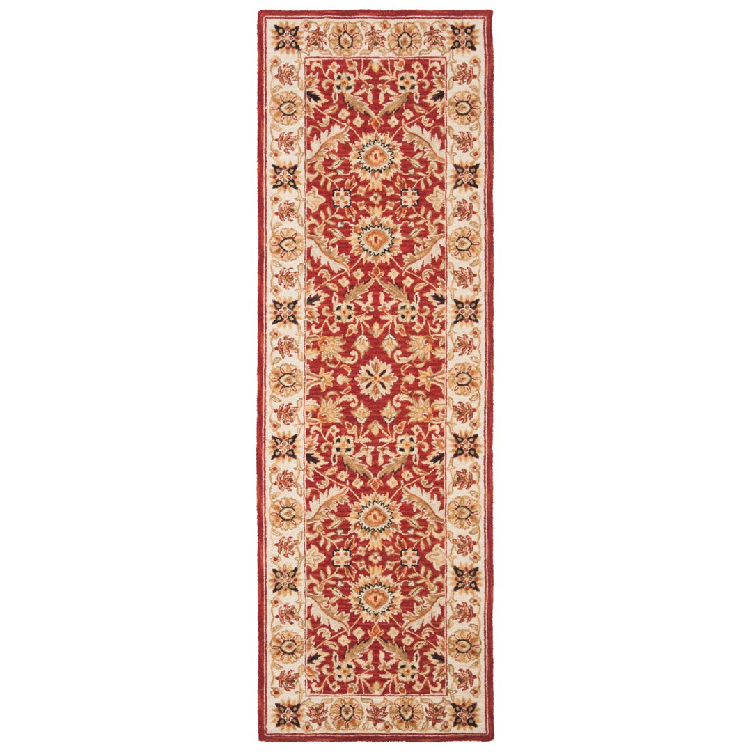 SAFAVIEH Chelsea HK157A Hand-hooked Red / Ivory Rug Image 1