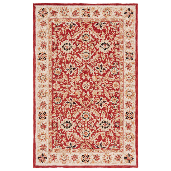 SAFAVIEH Chelsea HK157A Hand-hooked Red / Ivory Rug Image 8