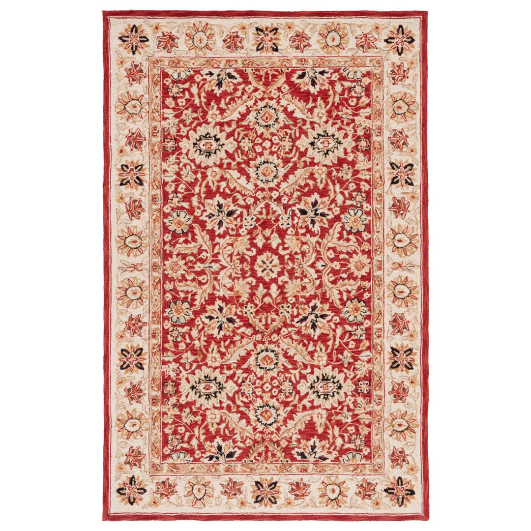 SAFAVIEH Chelsea HK157A Hand-hooked Red / Ivory Rug Image 1