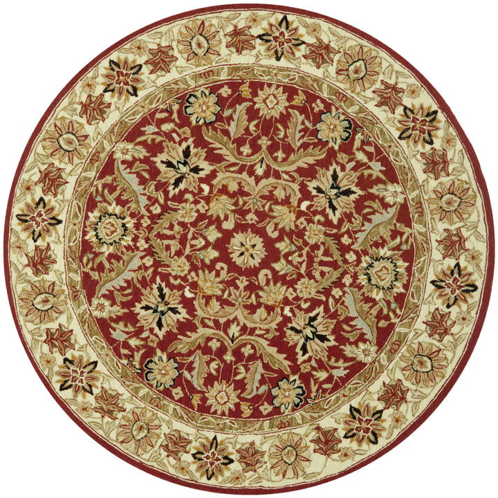 SAFAVIEH Chelsea HK157A Hand-hooked Red / Ivory Rug Image 9