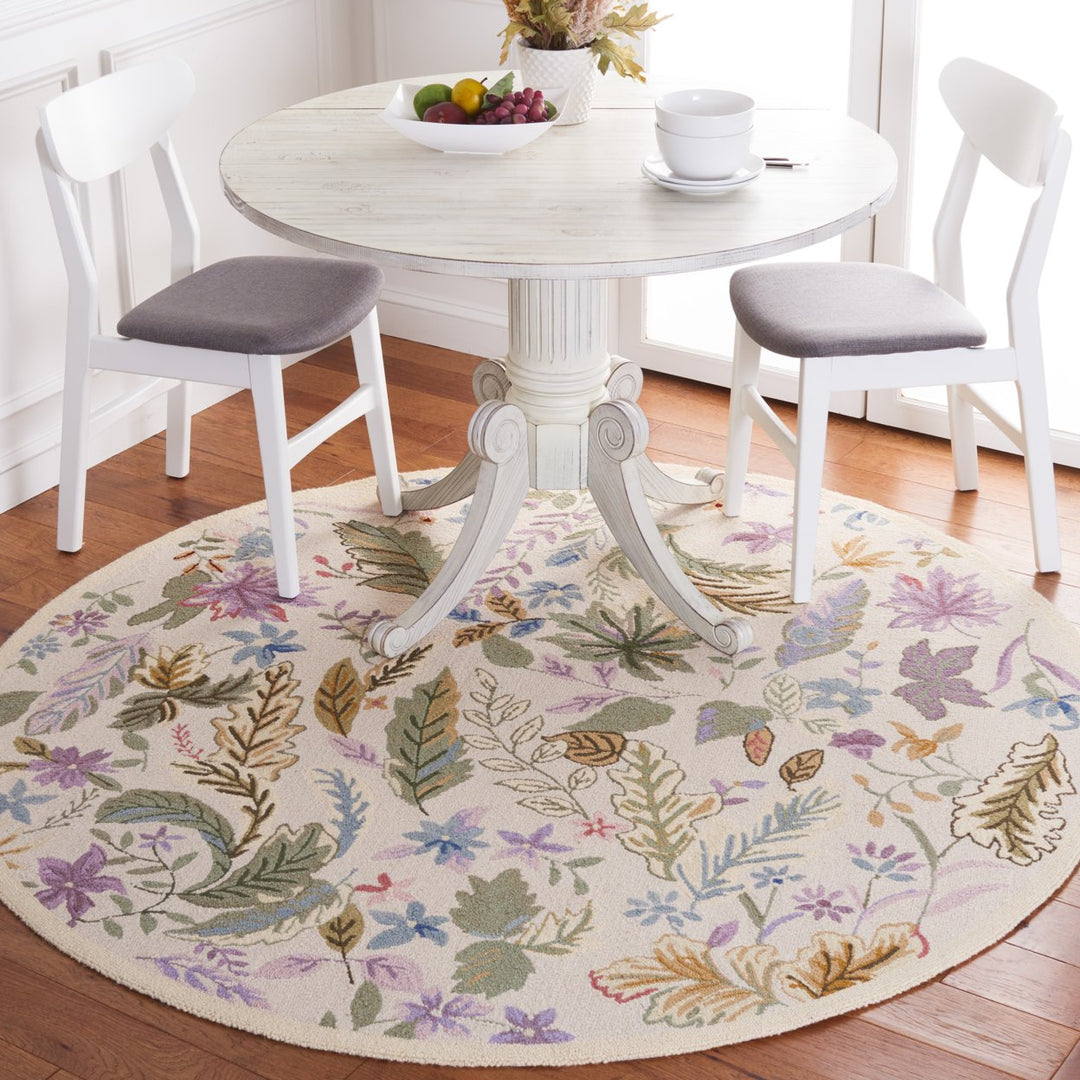 SAFAVIEH Chelsea HK178A Hand-hooked Ivory / Multi Rug Image 2