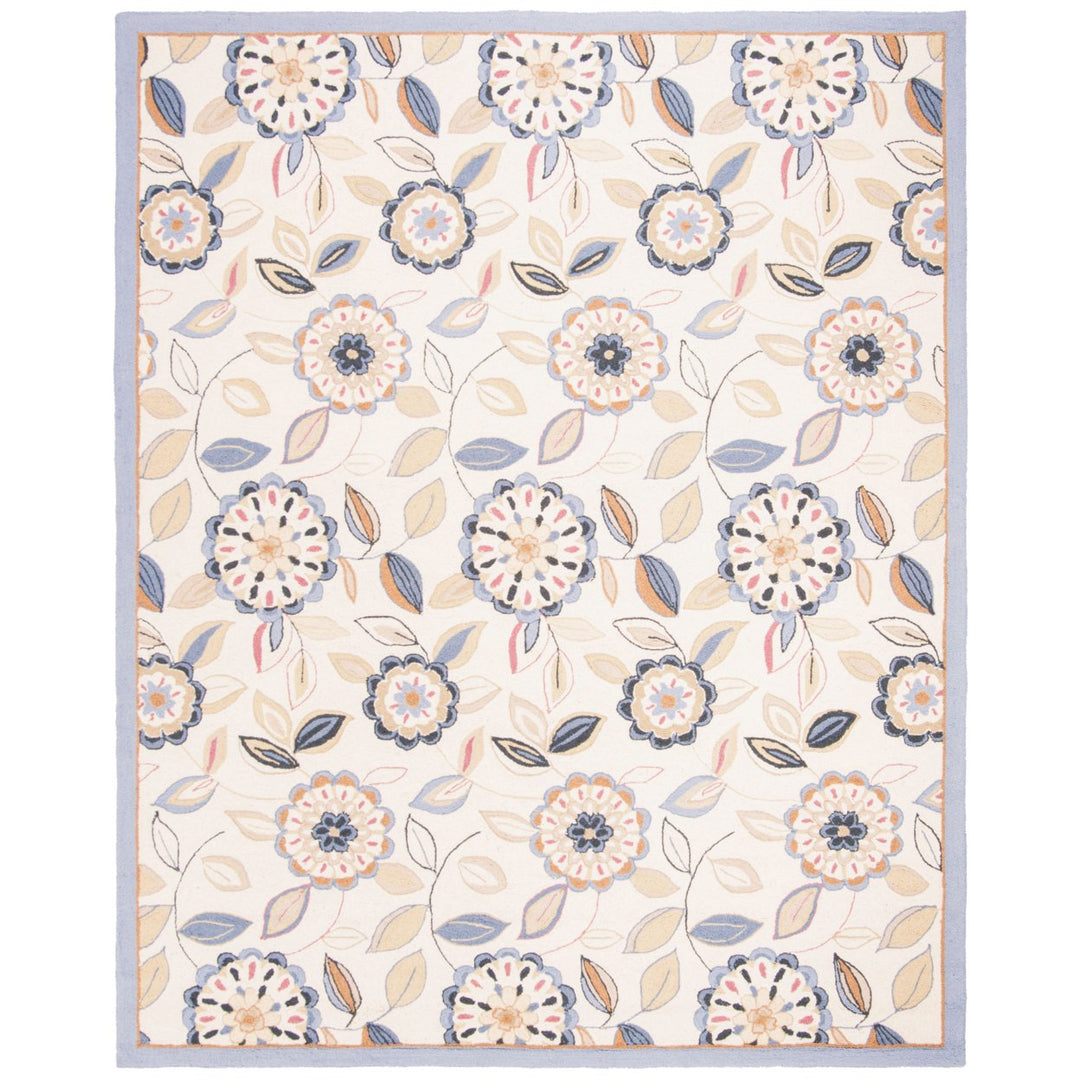 SAFAVIEH Chelsea HK179A Hand-hooked Ivory / Blue Rug Image 1