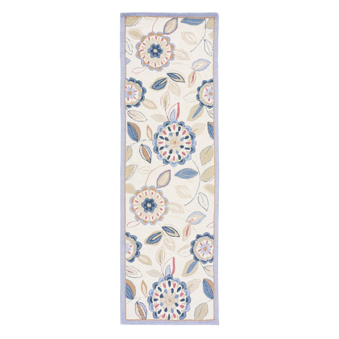 SAFAVIEH Chelsea HK179A Hand-hooked Ivory / Blue Rug Image 5