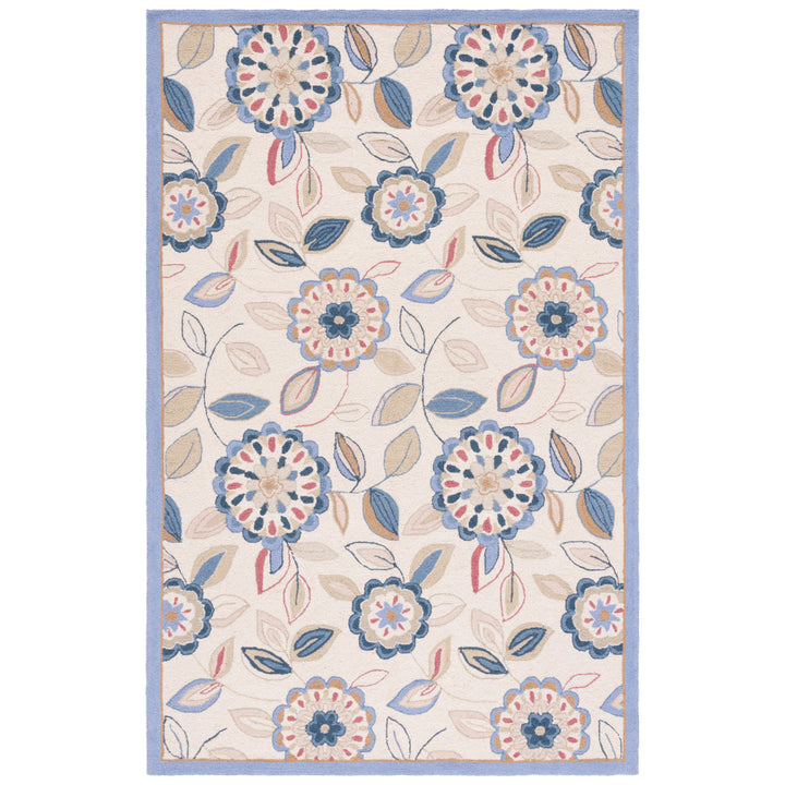 SAFAVIEH Chelsea HK179A Hand-hooked Ivory / Blue Rug Image 10