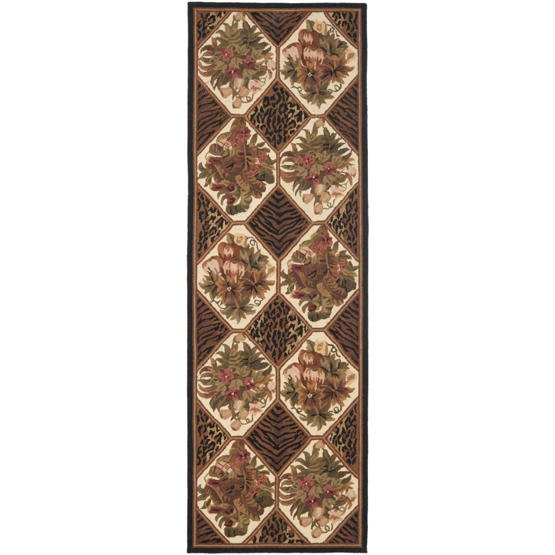 SAFAVIEH Chelsea HK18A Hand-hooked Ivory / Black Rug Image 1