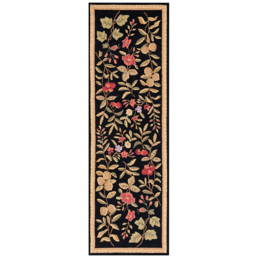 SAFAVIEH Chelsea Collection HK210B Hand-hooked Black Rug Image 3