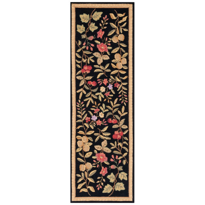 SAFAVIEH Chelsea Collection HK210B Hand-hooked Black Rug Image 3