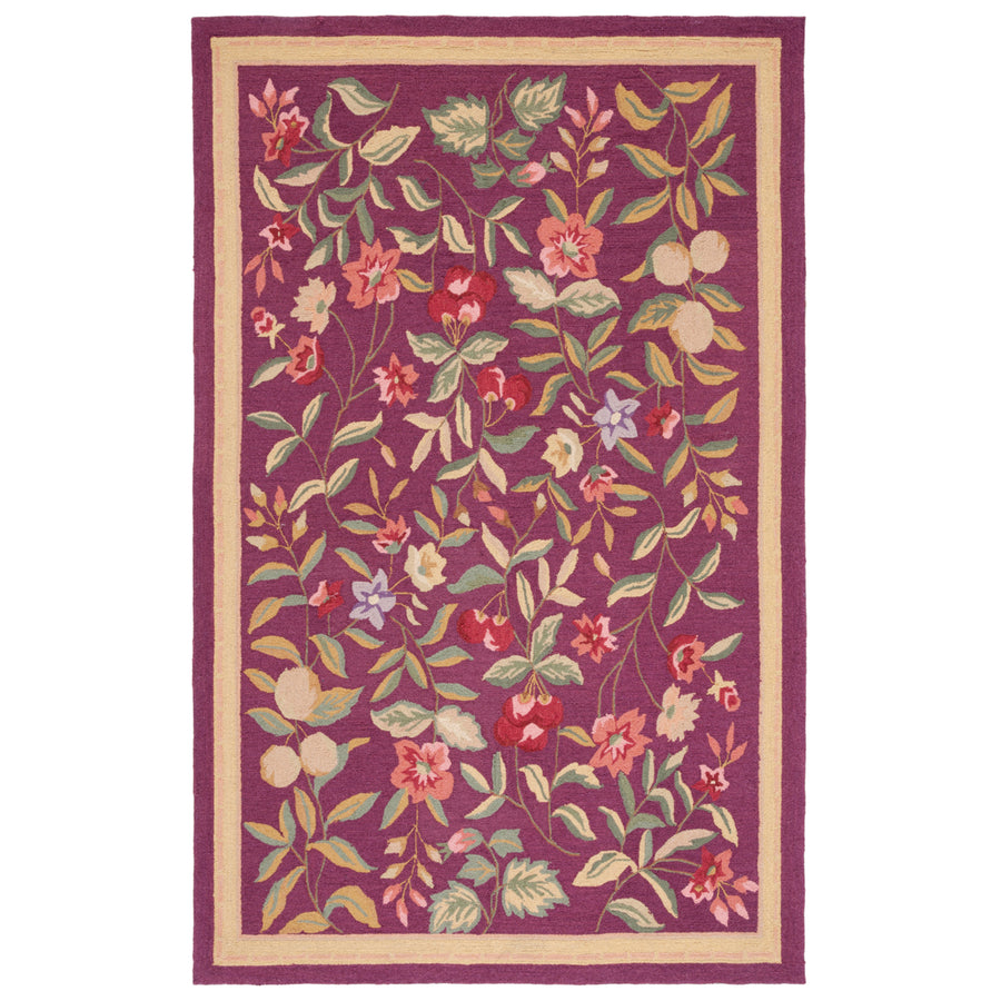 SAFAVIEH Chelsea HK210C Hand-hooked Burgundy Rug Image 1