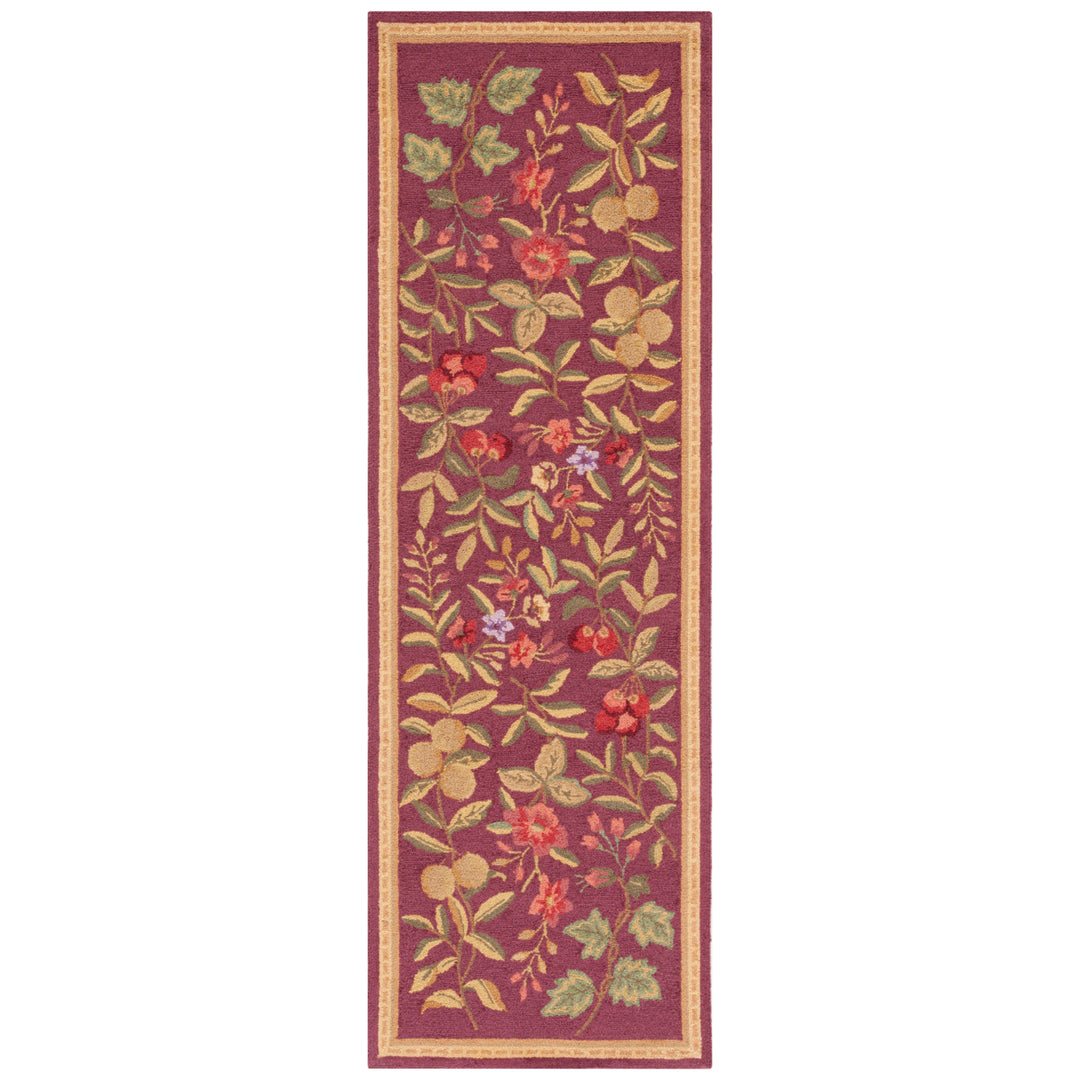 SAFAVIEH Chelsea HK210C Hand-hooked Burgundy Rug Image 3