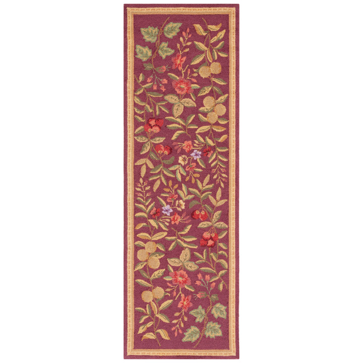 SAFAVIEH Chelsea HK210C Hand-hooked Burgundy Rug Image 3