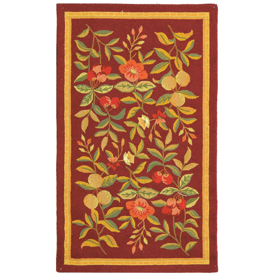 SAFAVIEH Chelsea HK210C Hand-hooked Burgundy Rug Image 5