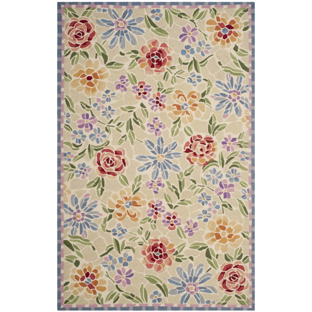 SAFAVIEH Chelsea Collection HK214A Hand-hooked Ivory Rug Image 1