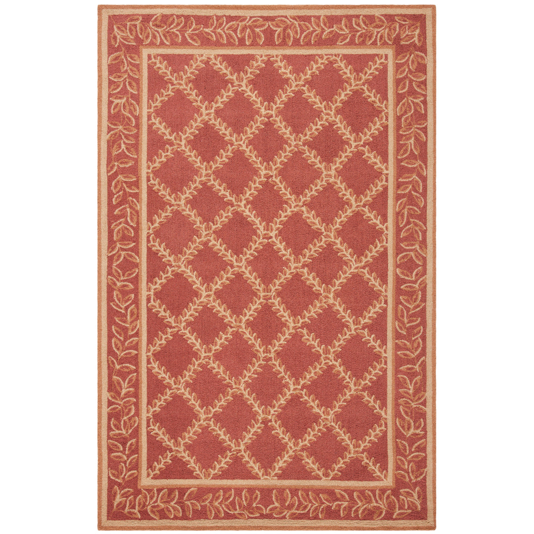 SAFAVIEH Chelsea HK230E Hand-hooked Rust / Gold Rug Image 1