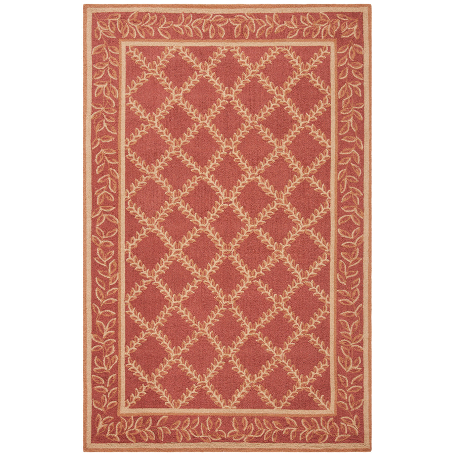 SAFAVIEH Chelsea HK230E Hand-hooked Rust / Gold Rug Image 1