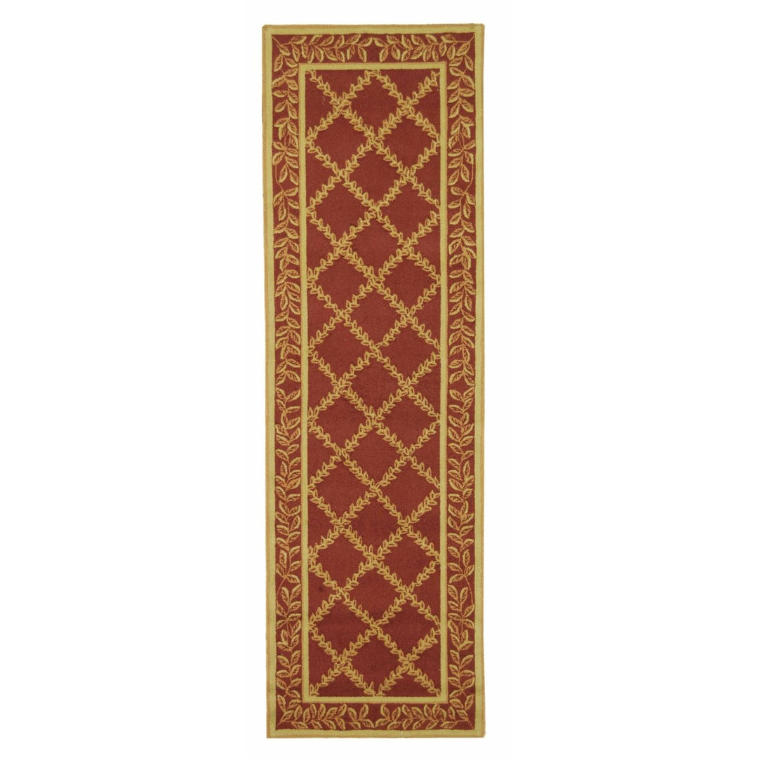 SAFAVIEH Chelsea HK230E Hand-hooked Rust / Gold Rug Image 4