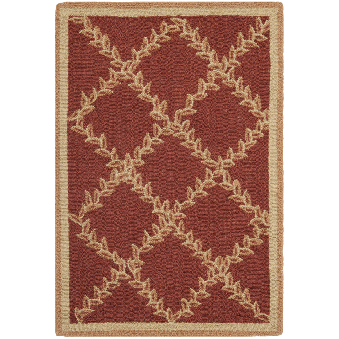 SAFAVIEH Chelsea HK230E Hand-hooked Rust / Gold Rug Image 6