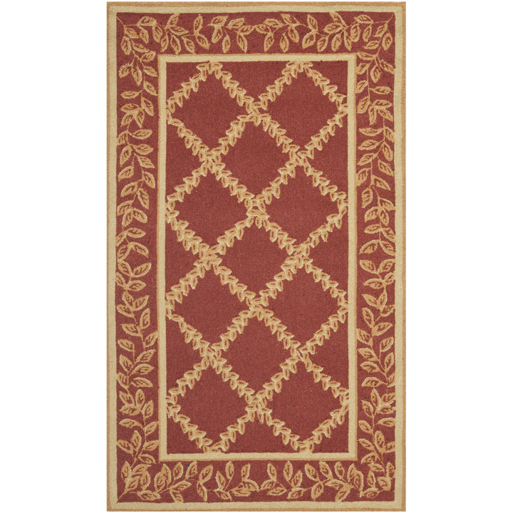 SAFAVIEH Chelsea HK230E Hand-hooked Rust / Gold Rug Image 7