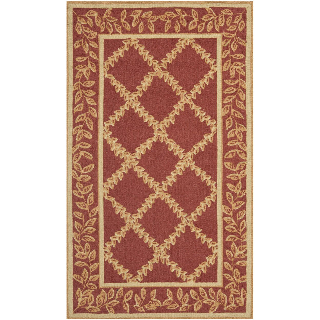 SAFAVIEH Chelsea HK230E Hand-hooked Rust / Gold Rug Image 1