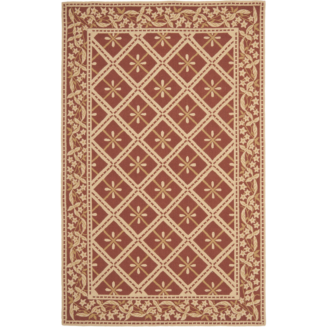 SAFAVIEH Chelsea HK231C Hand-hooked Rust / Ivory Rug Image 1