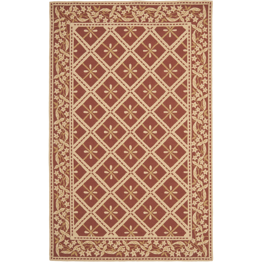 SAFAVIEH Chelsea HK231C Hand-hooked Rust / Ivory Rug Image 1