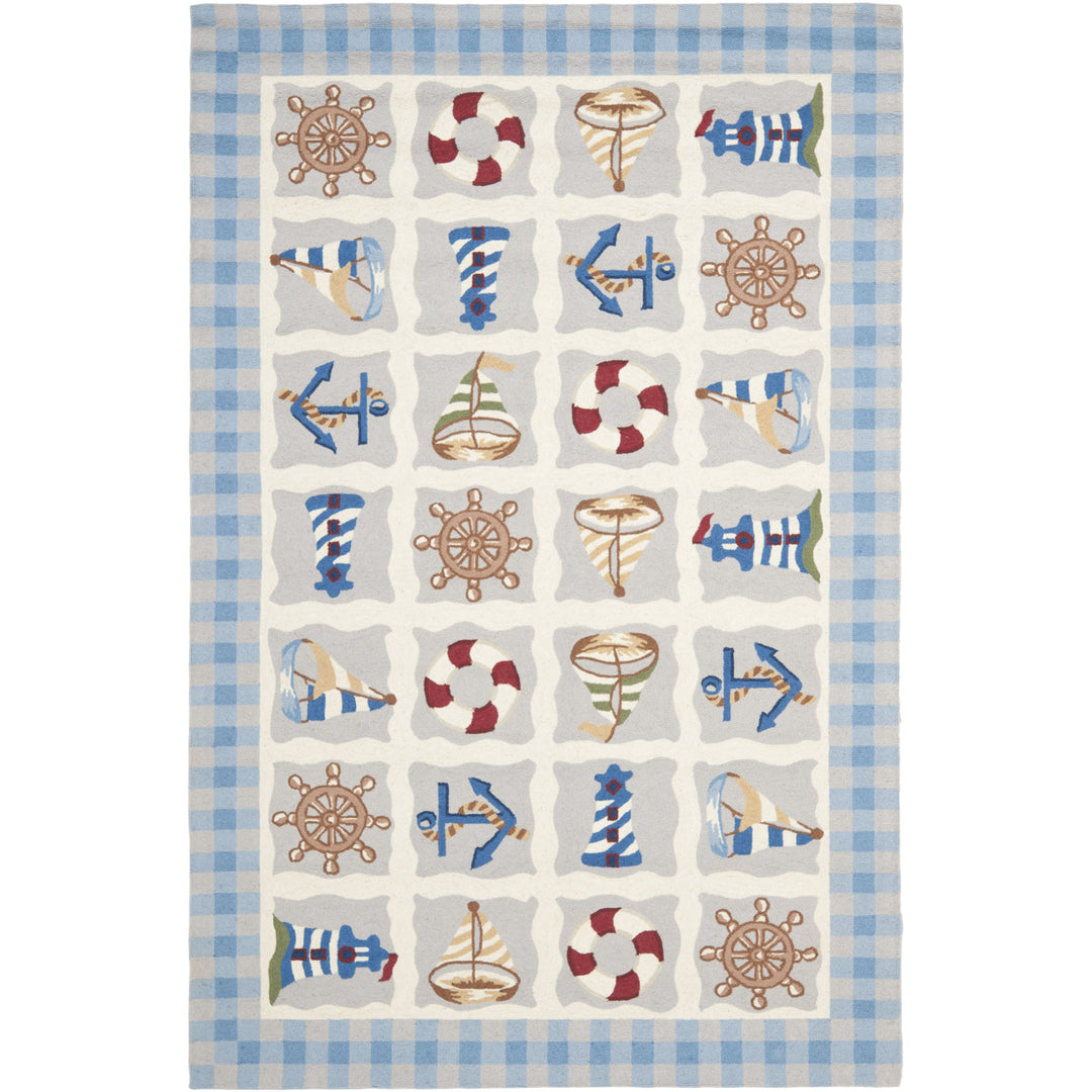 SAFAVIEH Chelsea Collection HK239A Hand-hooked Ivory Rug Image 1