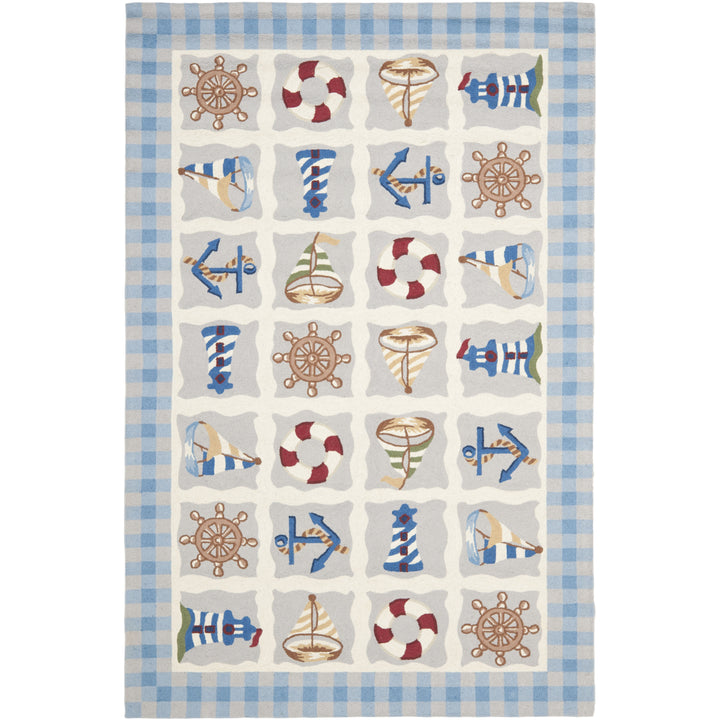 SAFAVIEH Chelsea Collection HK239A Hand-hooked Ivory Rug Image 1