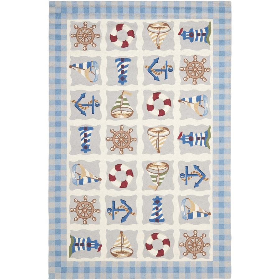 SAFAVIEH Chelsea Collection HK239A Hand-hooked Ivory Rug Image 1