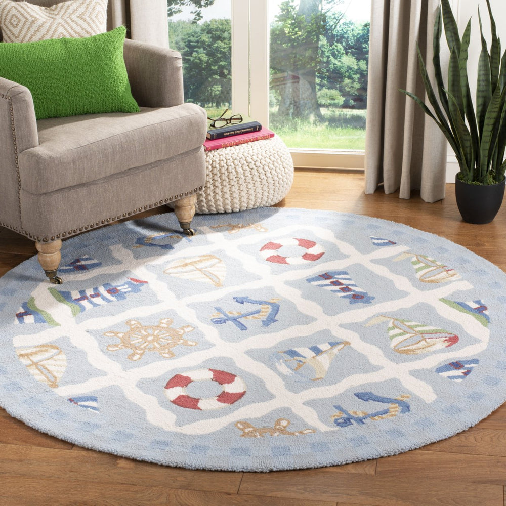 SAFAVIEH Chelsea Collection HK239A Hand-hooked Ivory Rug Image 2