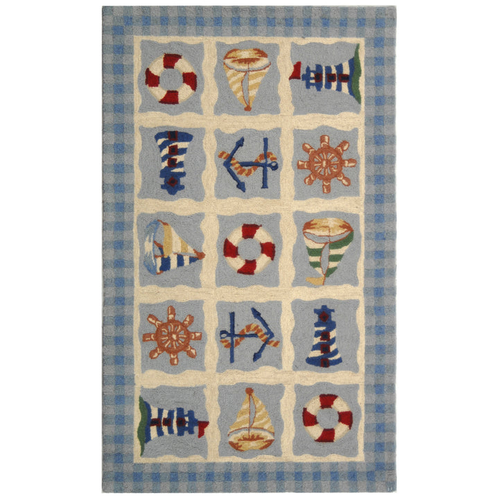 SAFAVIEH Chelsea Collection HK239A Hand-hooked Ivory Rug Image 8