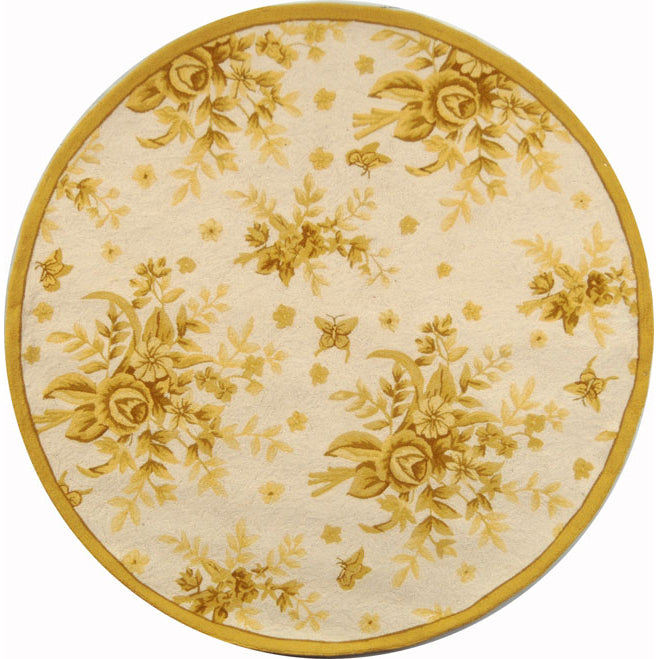 SAFAVIEH Chelsea HK250B Hand-hooked Ivory / Gold Rug Image 3