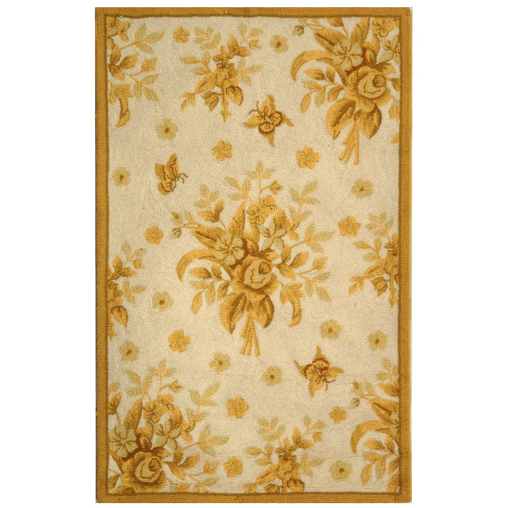 SAFAVIEH Chelsea HK250B Hand-hooked Ivory / Gold Rug Image 8